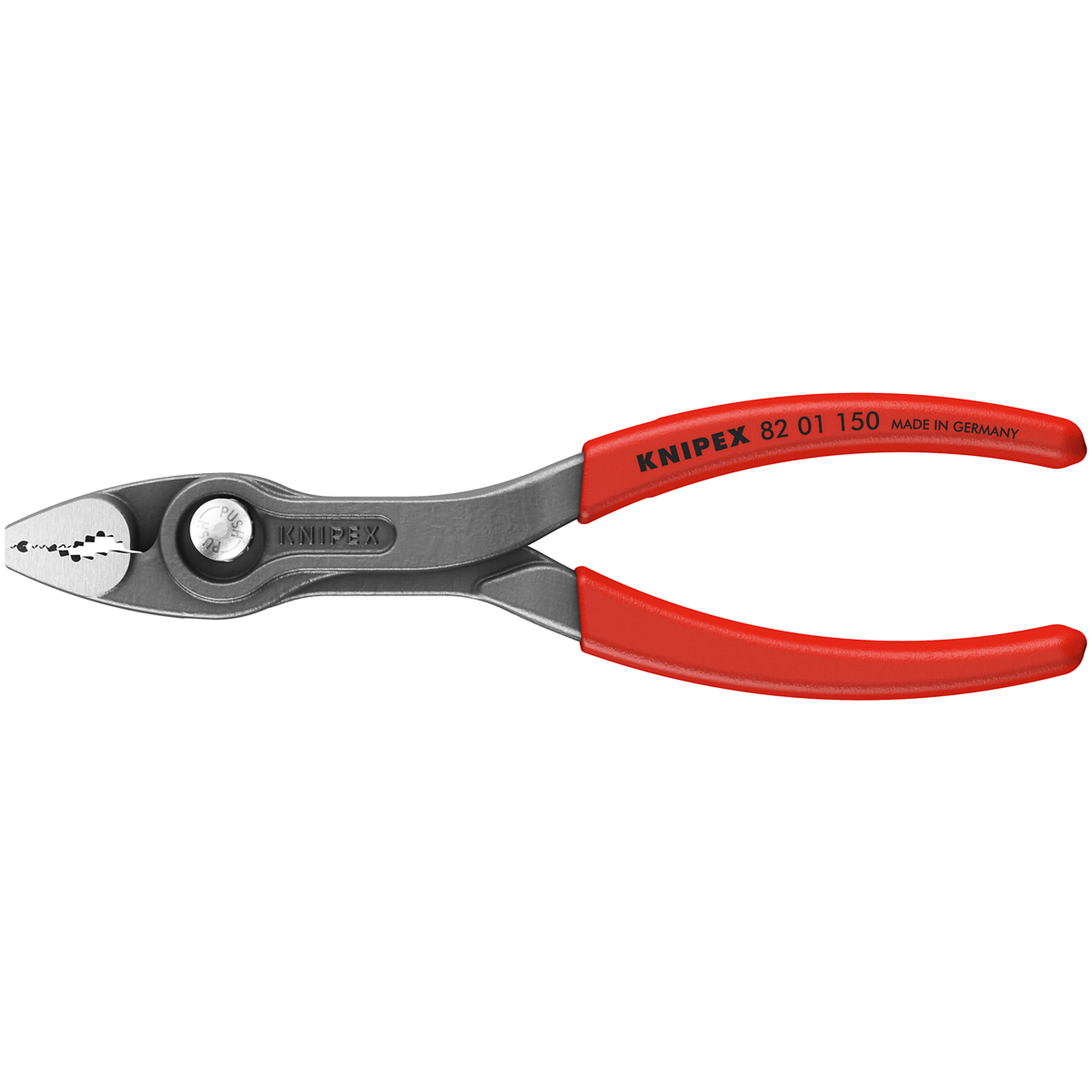 Knipex TwinGrip Pliers — 6in., Non-Slip Plastic, 1/8in. to 5/8in. Capacity, Model# 82 01 150 SBA